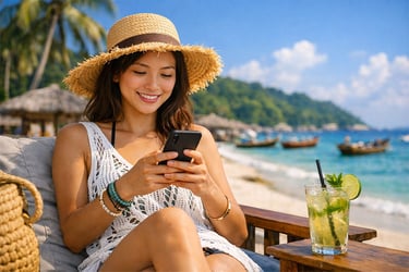 Using mobile phone while travelling