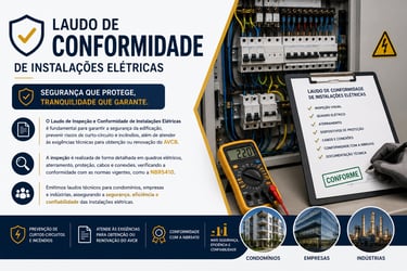 Laudo de inspeção e conformidade de Instalações elétricas