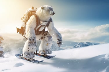 Snowboard and ski longer and harder with the Againer exoskeleton hydraulic support system.