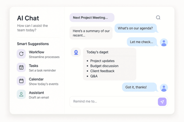 AI-powered productivity assistant providing smart workflow suggestions for teams