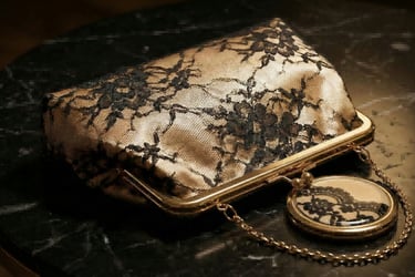 King Fly custom luxury GWP collection featuring lace clutch and mirror for beauty brands.