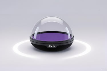 Futuristic purple dome cosmetic case, the "Observatory" GWP by King Fly.