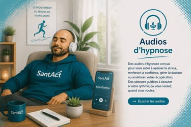 Julien Lachaume - SantAct - créé des audios d'hypnose pour les sportifs pour son site