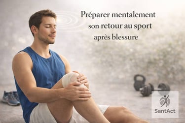 un homme pratique l'autohypnose pour préparer son retour au sport après blessure