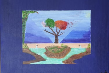 Réf : SUR240331. Les saisons. 24x33cm.