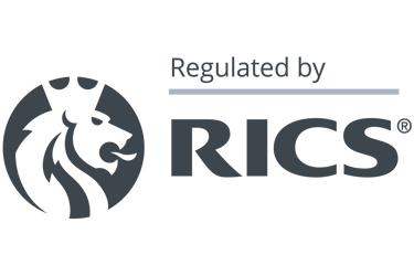 Regulated by RICS badge clarifying the business meets a high standard of ethics and quality