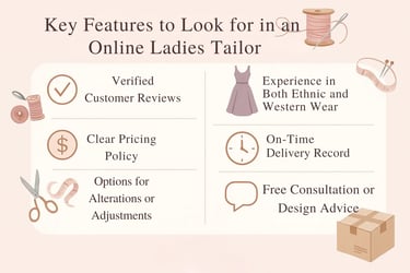key features in online ladies tailor