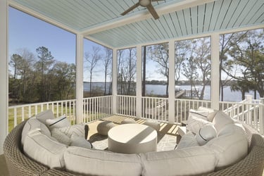 Charleston waterfront home with spacious screen porch