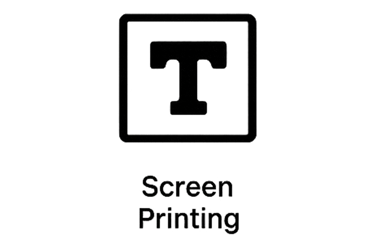 a screen printing on a screen with the screen printing on it