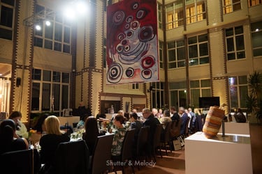 Eine Dinner-Veranstaltung in der australischen Botschaft in Berlin.