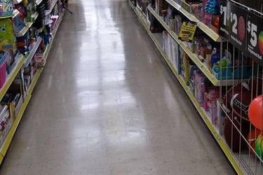 Remodeled store after stripped and waxed