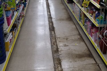 remodeled store dirty floor