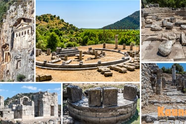 a collage of photos of ancient ruins