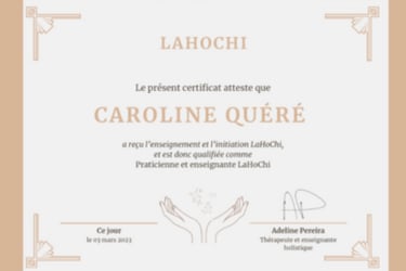certificat praticienne et formatrice lahochi
