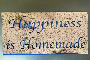 "Happiness is homemade" jigsaw puzzle