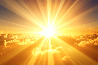 Sun rise in the clouds