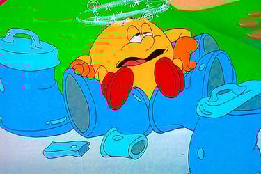 Pac-Man Cartoon Pac-Man Trashed