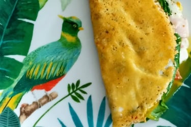omelette fromage grillé petit déjeuner breakfast