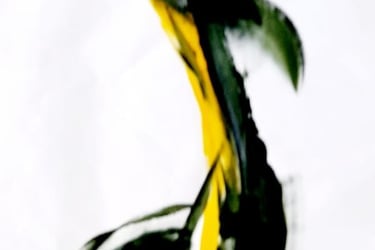 Détail du milieu de la deuxième toile abstraite de Jacqueline Poitevin, acrylique 70x190 cm, texture