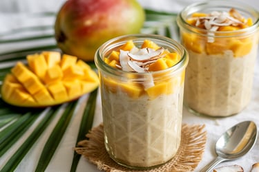 two jars of food and a spoon on a table