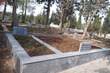 İdris Açık Mermer tarafından yapılan aile mezarı uygulaması.