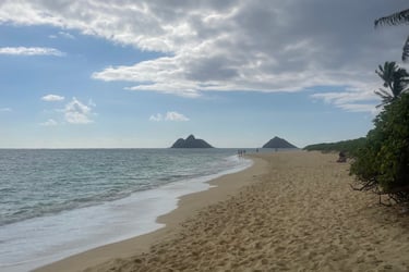 Pretty calm beach action shot from Hawaii.