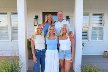 Family photo at the beach in Ocean City, MD