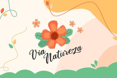 Fundo Logo Via Natureza com arabescos