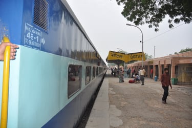 Train through rajasthan. India