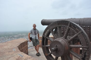 Canons at the Mehrangarh fort, Jodhpur, Rajasthan, India