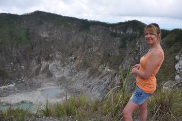 Mount Mahawu crater, sulawesi, indonesia