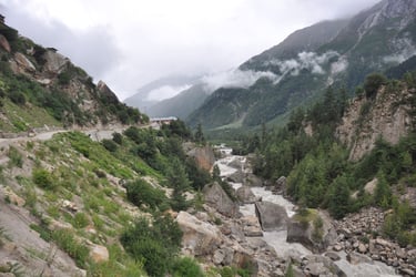 roads through the mountains, Himachal Pradesh, India
