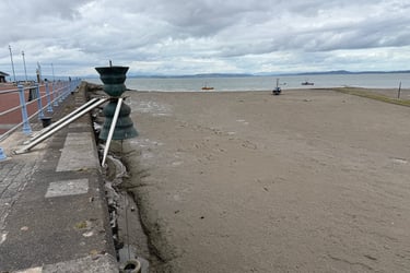 the time and tide bell in Morecambe, England