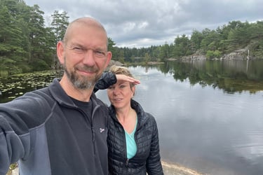 walking in the Swedish forest in Surte, Sweden