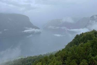 Stegastein lookout, Aurklandfjorden, Norway