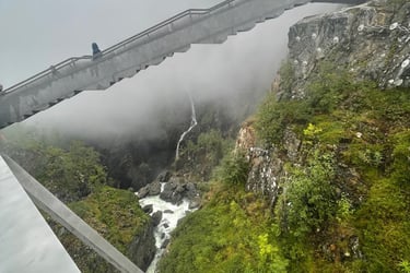 Vøringsfossen waterfall walkway, Vøringsfossen, Norway