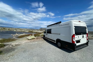 on the top of the mountains near Lysbotn, Norway