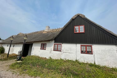 The thatched cottages of Reerso, Denmark