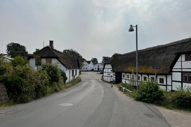 The thatched cottages of Reerso, Denmark