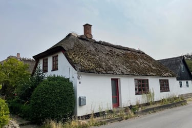 The thatched cottages of Reerso, Denmark