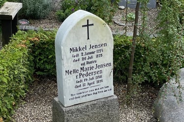 the gravestones in the church at Jelling, Denmark