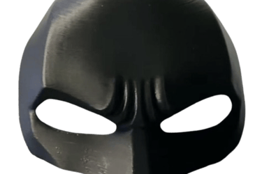 a black mask mask with a black mask on it