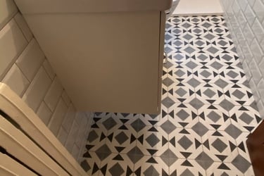 sol carreaux de ciment salle de bain