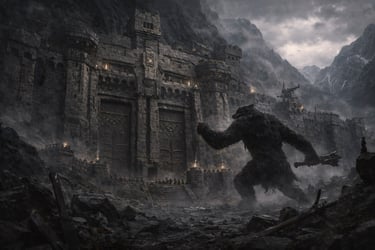 Battle at the Gates of Nidarun in the Evareach Mountains.png