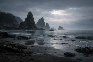 Silvertide Bay under moody skies