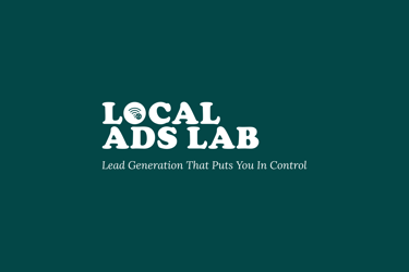a large white sign that says local ads
