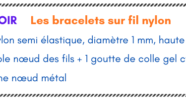 Les Couleurs de Lo Les bracelets sur fil nylon