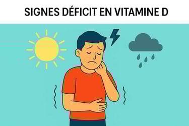 signes déficit en Vitamine D, manque de vitamine D, bien etre, recherchesante.com
