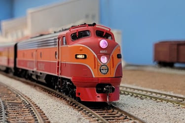 Daylight E8 Locomotive at Station