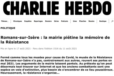 Romans-sur-Isère : la mairie piétine la mémoire de la Résistance